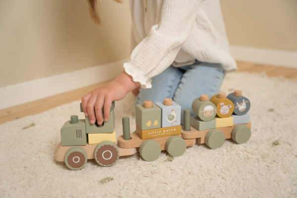 Stacking Train Tractor Little Farm FSC
